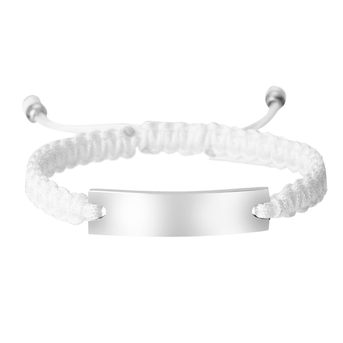 Wholesale Woven Bracelet Set Stainless Steel Color Engraved Pattern Marking Woven Bracelet