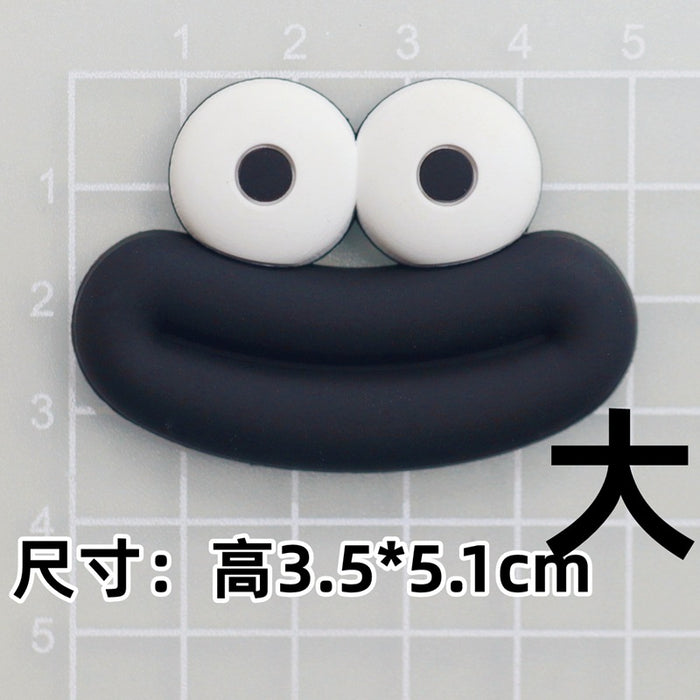 Wholesale 5pcs Big Small size cartoon sausage mouth eyes charger protective cover plush toy hairpin phone case accessories