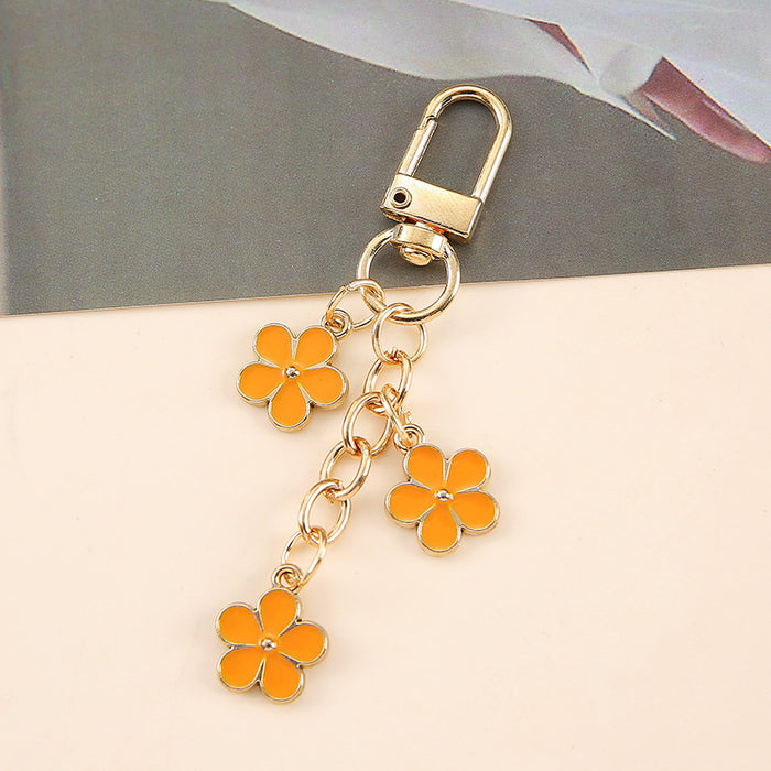 Wholesale flower keychain creative bag pendant for girlfriends fresh small gifts