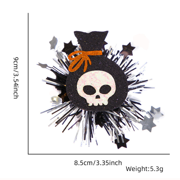 Wholesale Halloween Party Hairpin Headwear Adult Children Ghost Festival Ghost Pumpkin Ghost Mesh Side Clip Hairpin
