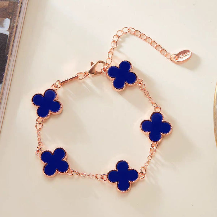 Wholesale Four-leaf Clover Rose Gold Bracelet