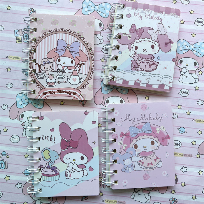 Wholesale 4 Sets of A7 Small Coil Cartoon Paper Notebook JDC-NK-YYC003