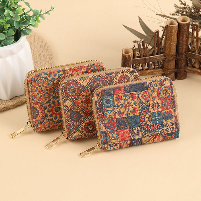 Wholesale Multi-Layer PU Short Wallet with Geometric Pattern Fashionable Card Holder MOQ≥3