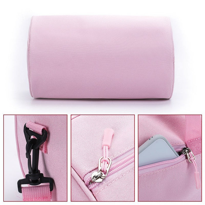 Wholesale KPOP Cartoon print cylindrical sports and fitness crossbody handbags