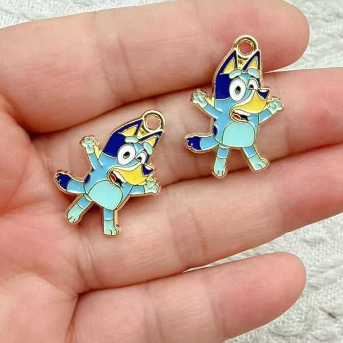Wholesale 10pcs Cartoon DIY Oil Drip Jewelry Pendant Accessories Keychain Charm Pendant