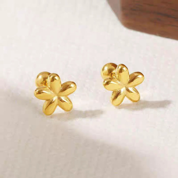 Wholesale  Anti-loss heart-shaped earrings  colorfast   small and exquisite titanium steel earrings