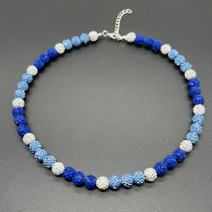 Wholesale Baseball necklace hip hop colorful diamond ball jewelry necklace