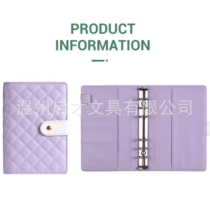 Wholesale Macaron Pu Leather Loose-Leaf Accounting Notebook Creative Cash Budget Financial Planning Notebook
