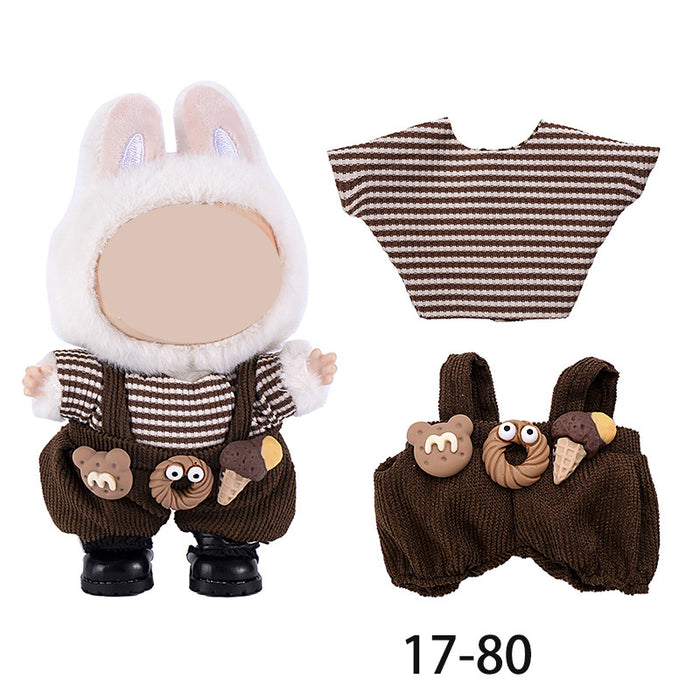 Wholesale Only Clothes Character Pattern Overalls Set doll clothes