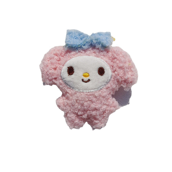 Wholesale New cute cartoon plush doll brooch curly hair decorative doll pendant