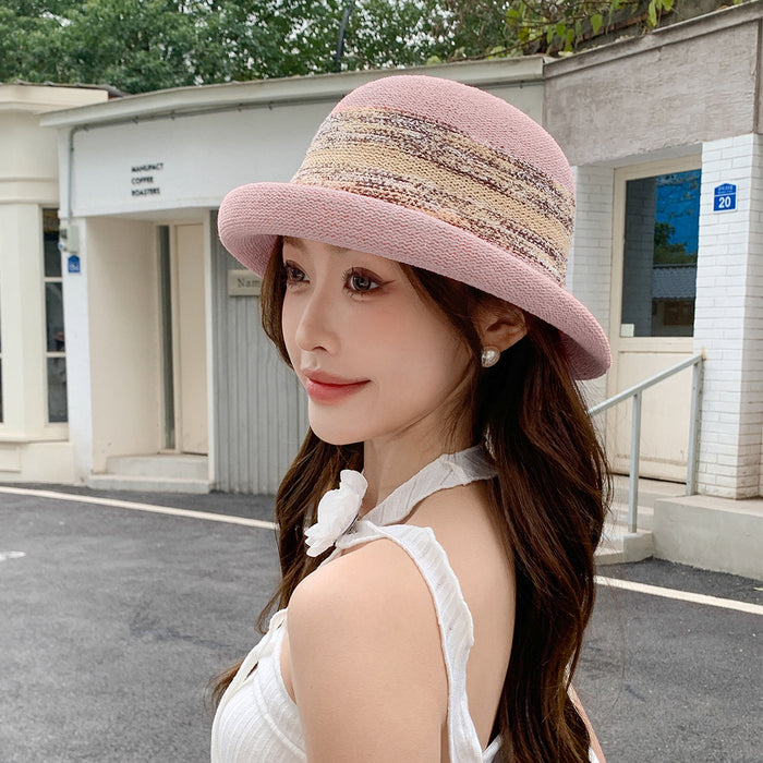 Wholesale  Women's Fashionable Elegant Face Outdoor Travel Sunshade Breathable Hat