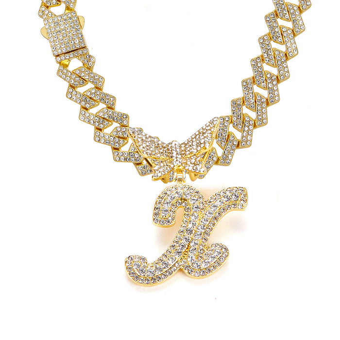 Wholesale Alloy rhinestone pendant necklace