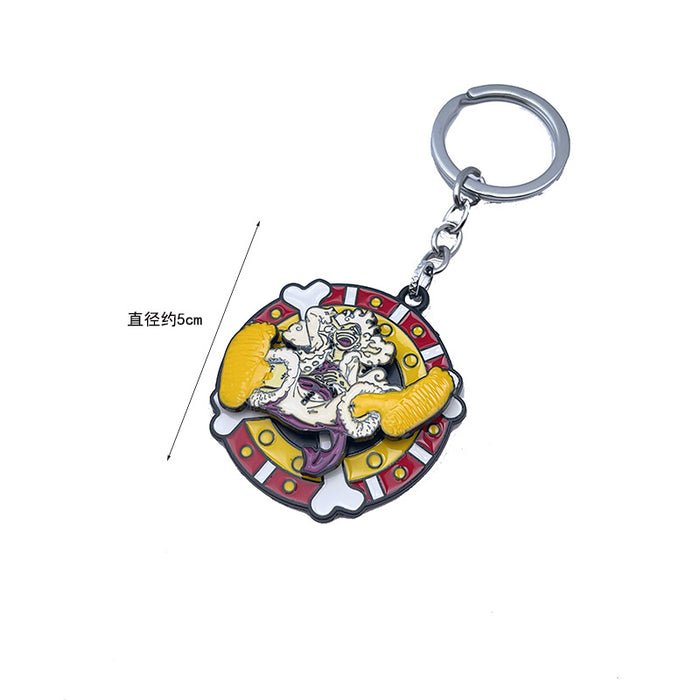 Wholesale Anime Merchandise Keychain Metal Rotating Pendant
