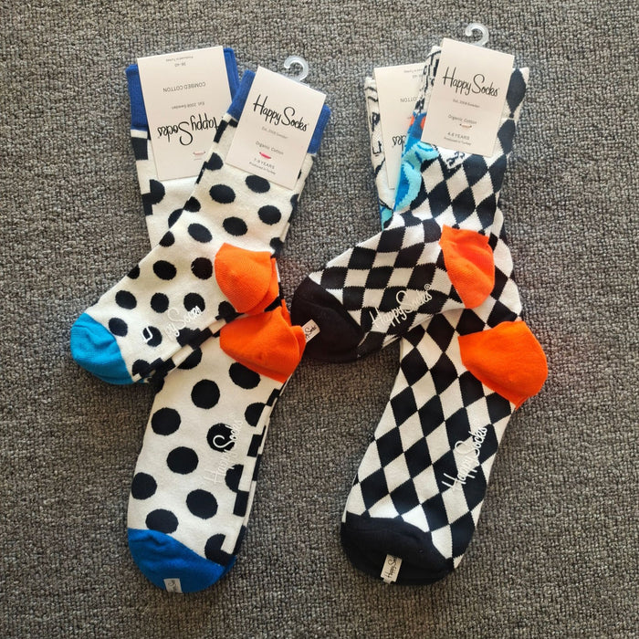 Wholesale Polka Dot Stripes Men's and Women's Mid-length Socks for Kids JDC-SK-Bingao004