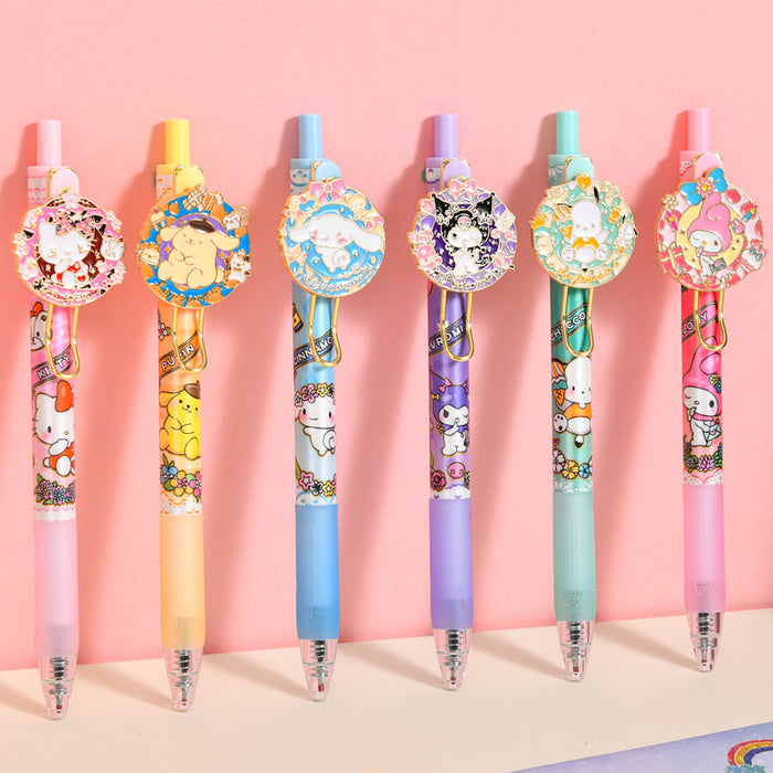 Wholesale Random Retractable Gel Pen Quick-Drying Black 0. 5mm Carbon Ink Pen for Fast-Drying Writing