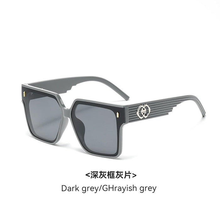 Wholesale Large frame high-end sunscreen sunglasses square slimming driving sunglasses