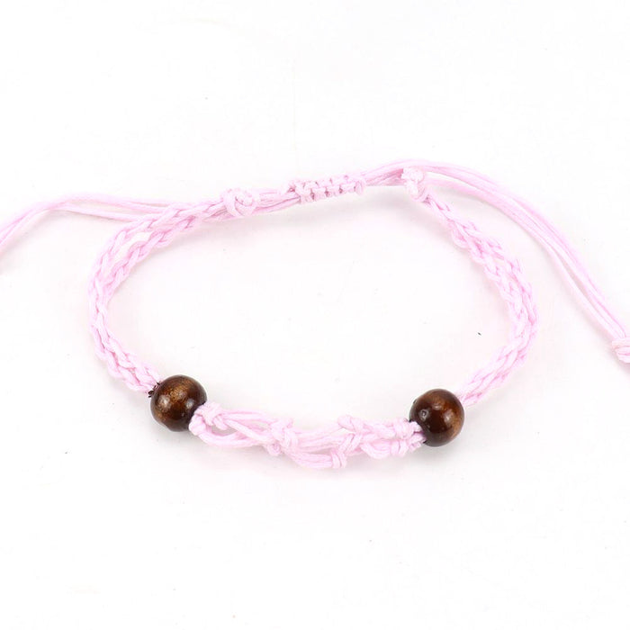 Wholesale Hand-woven Net Bag Bracelet with Adjustable Bracelet JDC-BT-HXu002