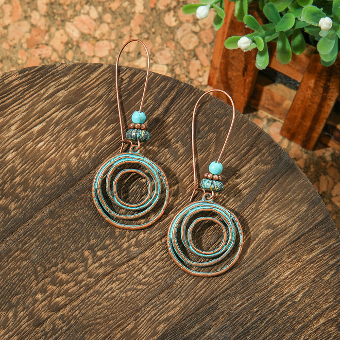 Wholesale Bohemian Geometric Tassel Earrings Set - Zinc Alloy Electroplated Boutique Resale Jewelry