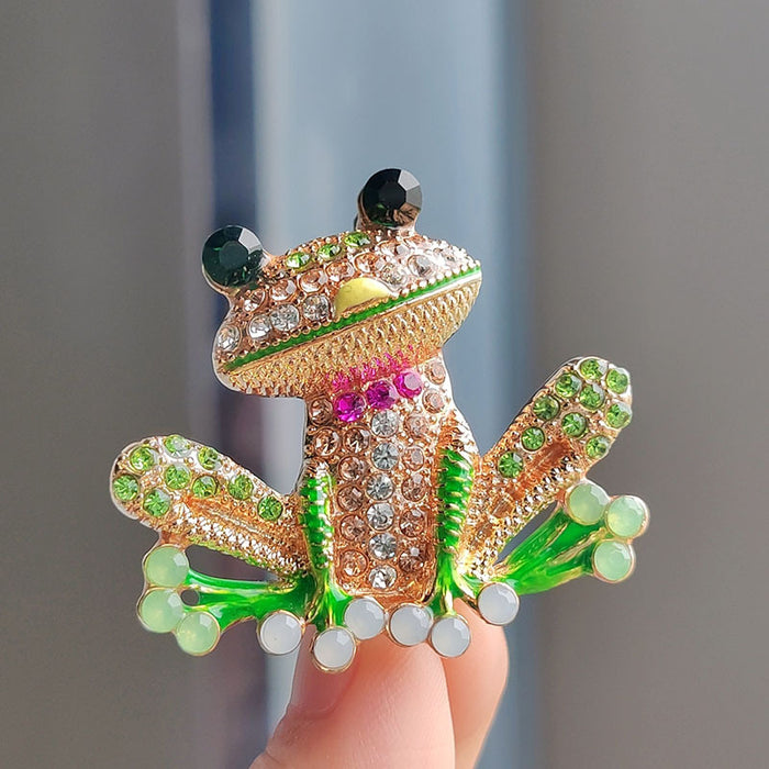 Wholesale full diamond  frog brooch  corsage accessories