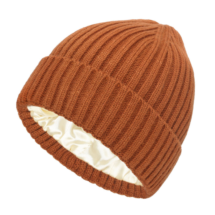Wholesale Autumn and Winter Trendy Hats for Women,  New Satin Warm Woolen Hats for Men and Women,  Family Pullover Knitted Hats