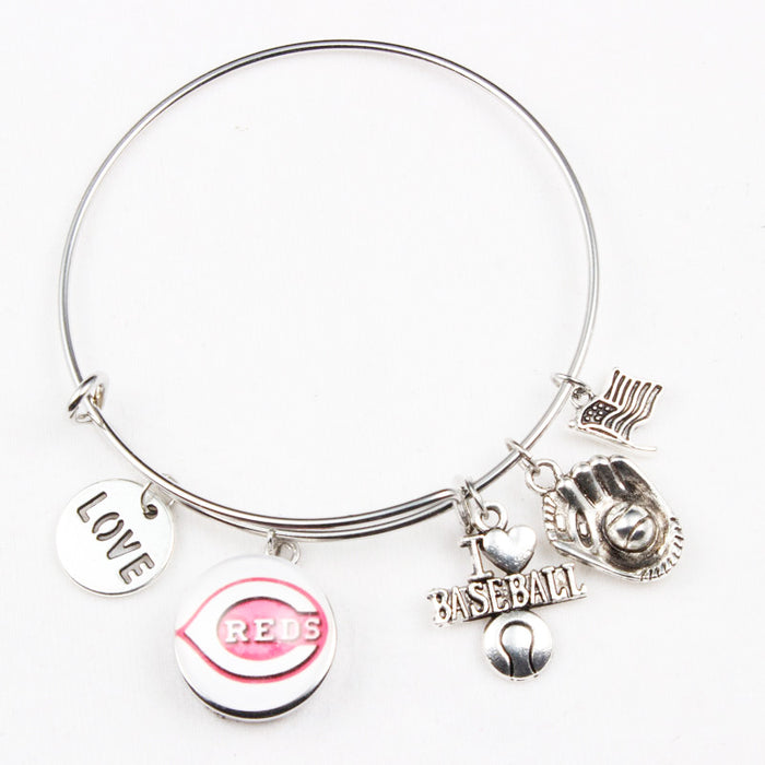 Wholesale Team bracelet alloy baseball glove small pendant bracelet