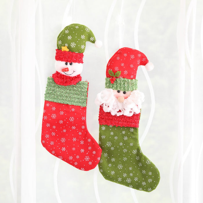 Wholesale Christmas supplies Christmas stockings  snowman head socks Christmas scene decoration props