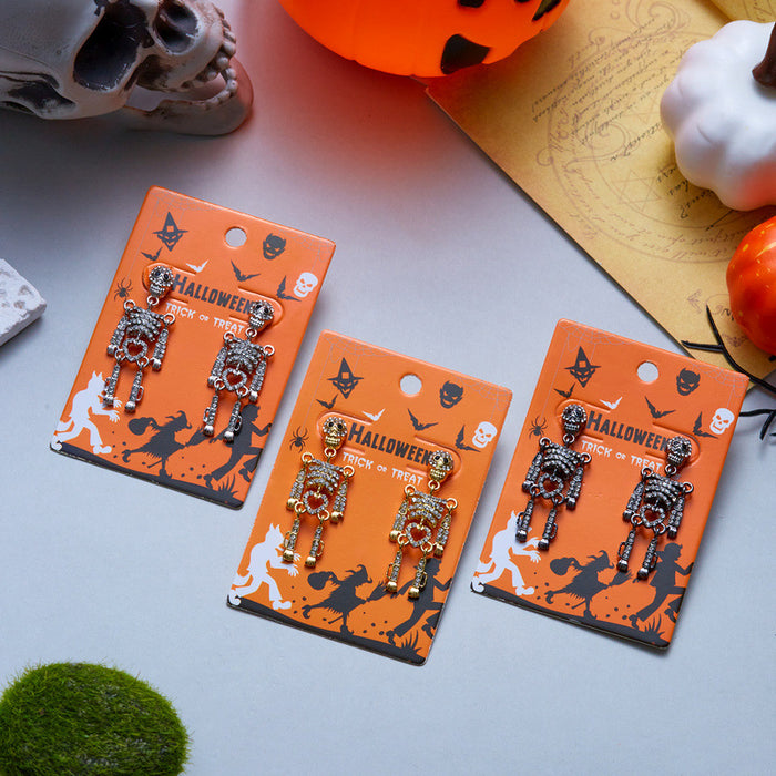 Wholesale Halloween Punk Skull Skeleton Earrings Party Jewelry Accessory