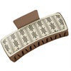 Wholesale multi-color beige leather square Hair Clips