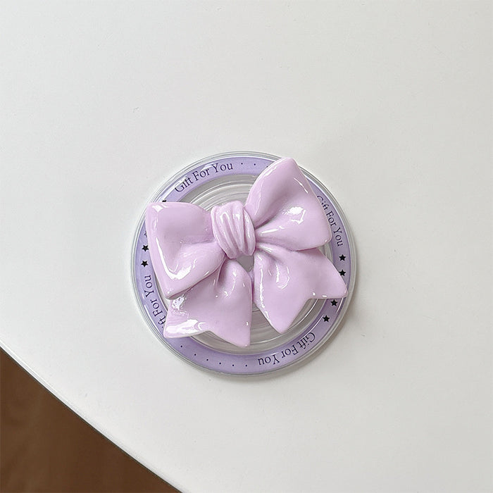 Wholesale Solid-Color Bowknot Magnetic Phone Grips