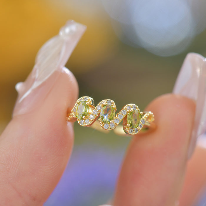 Wholesale Light Luxury Original Design Zircon Purple Zircon Ring Set with Adjustable Opening