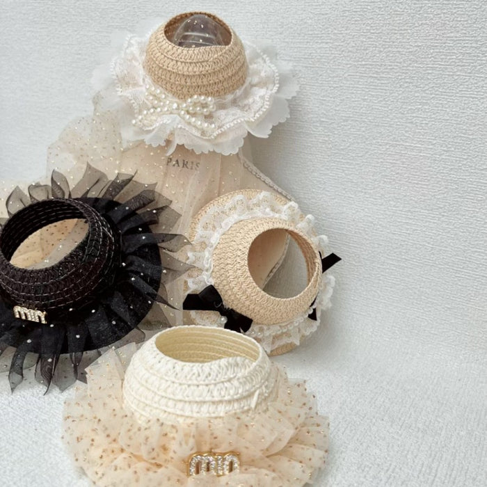 Wholesale Straw Hat Fairy Fluttering Ears Doll Hat Empty Top Hat