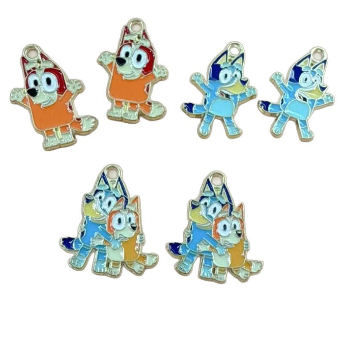 Wholesale 10pcs Cartoon DIY Oil Drip Jewelry Pendant Accessories Keychain Charm Pendant