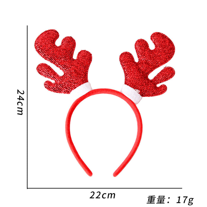 Wholesale Christmas headband elk horn five star headband Christmas decorations children plastic head buckle party decoration supplies