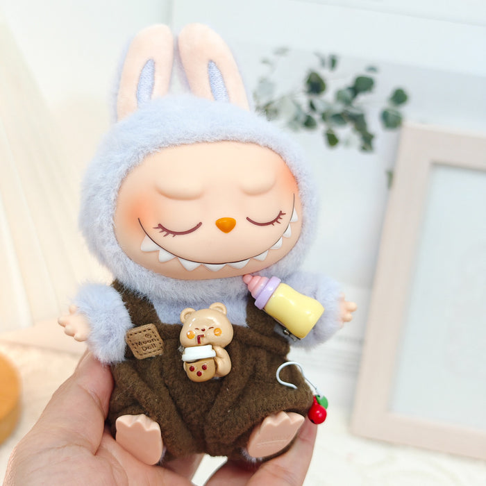 Wholesale Sitting 15cm Party Clothes Mini Doll Clothes Sweet Pink Strap Pants