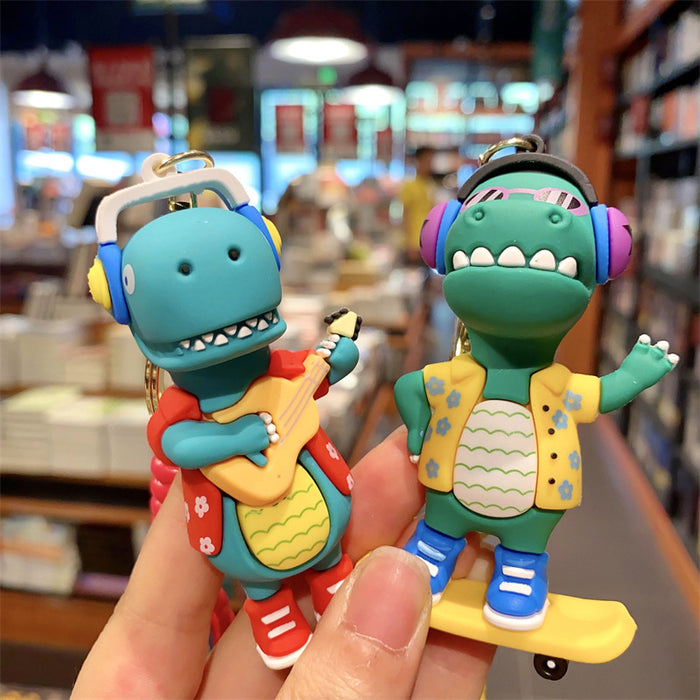 Wholesale Keychain music 3D silicone figurine pendant car ornament