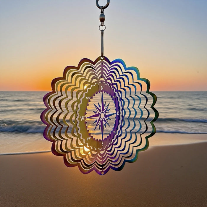 Wholesale 3D Rotating Stainless Steel Wind Chimes Pendant