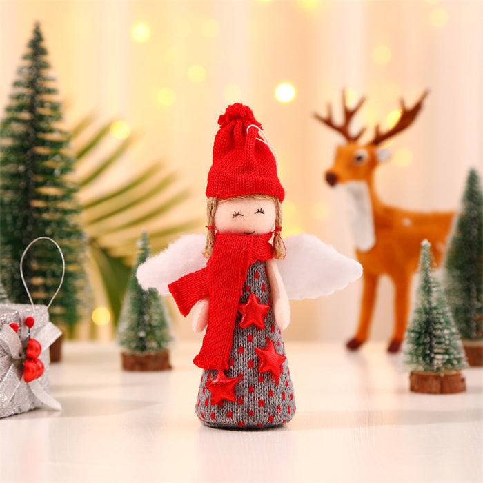 Wholesale Christmas Decorations Creative Wings Angel Old Man Pendant Christmas Tree Pendant Children' s Gift