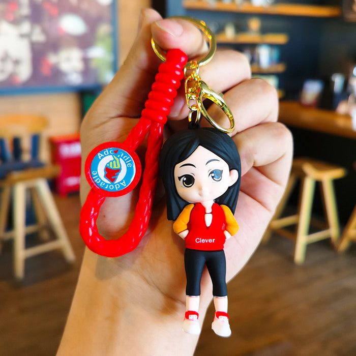 Wholesale PVC Cartoon Three-dimensional Keychain JDC-KC-TingM310