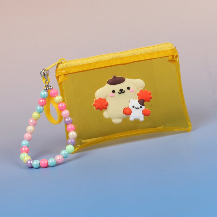 Wholesale Transparent PVC Coin Purse Cute Cartoon Animal Design Unisex Everyday Wallet With Bead Chain Fashion Accessory