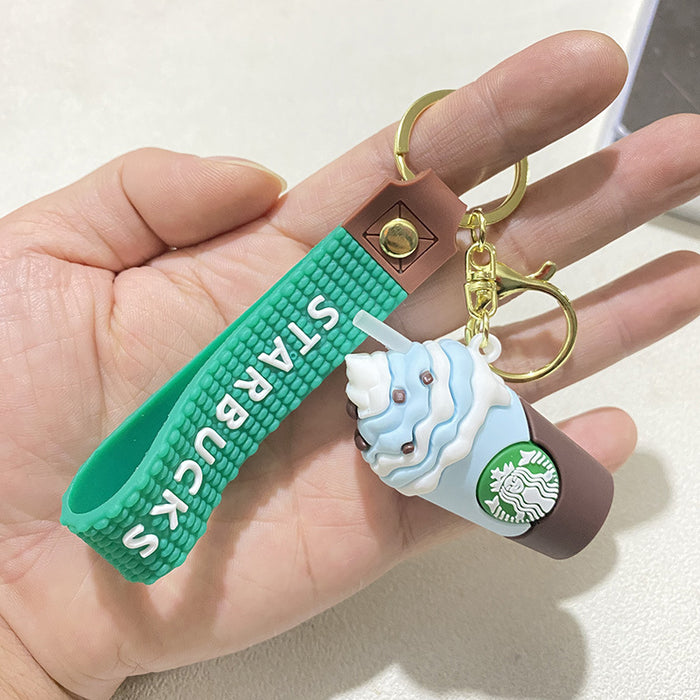 Wholesale Keychain doll car pendant doll bag milk tea cup key chain