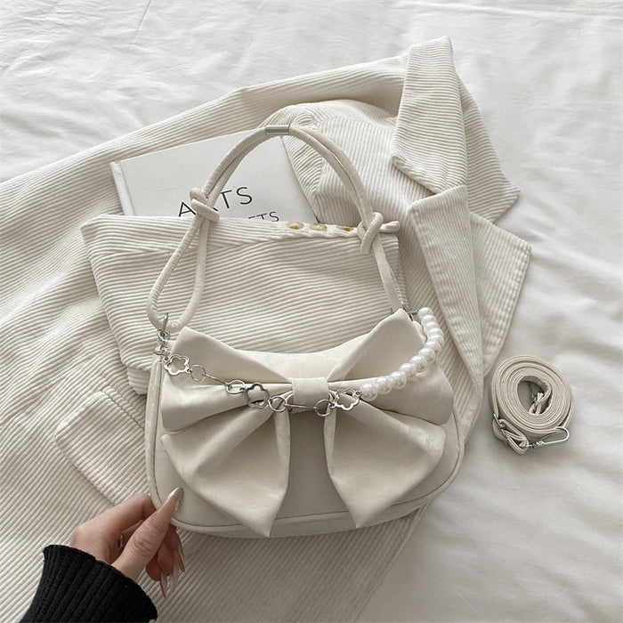 Wholesale Pu Leather Bow Shape Shoulder Crossbody Bag Stylish Fashion Accessory