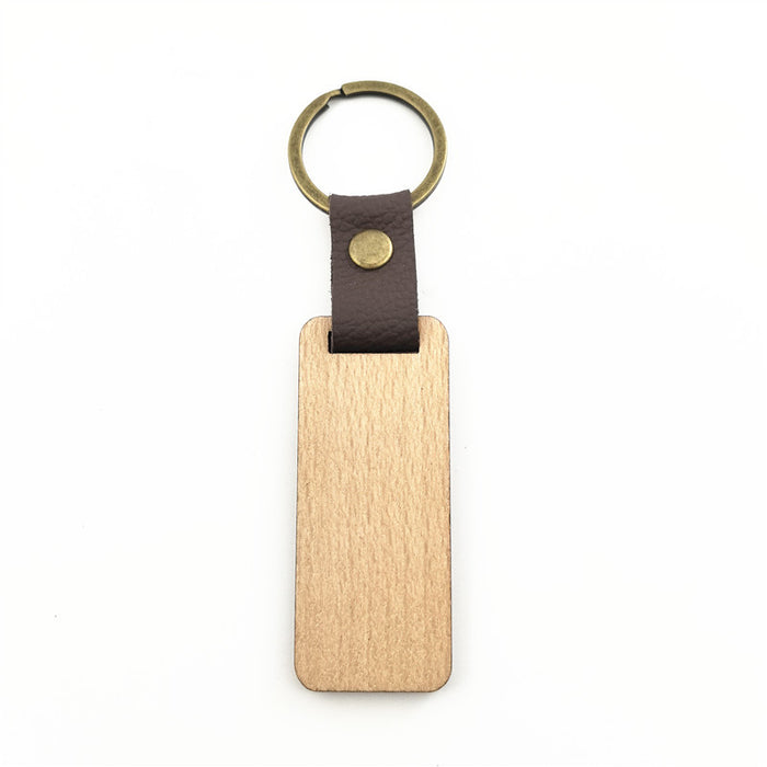 Wholesale Solid wood keychain, walnut keychain, round wooden keychain