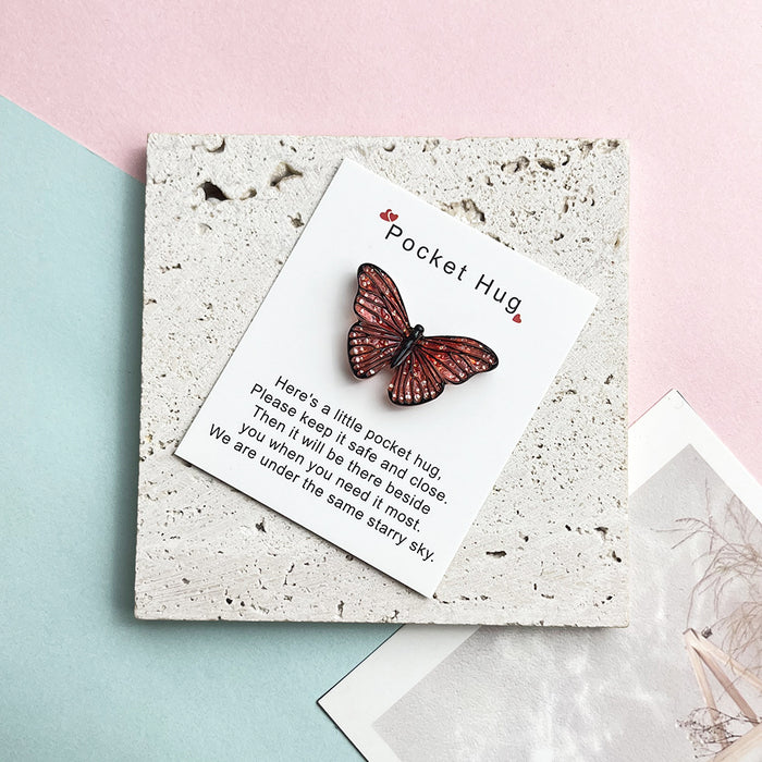 Wholesale gradient butterfly pocket Decorations hug card