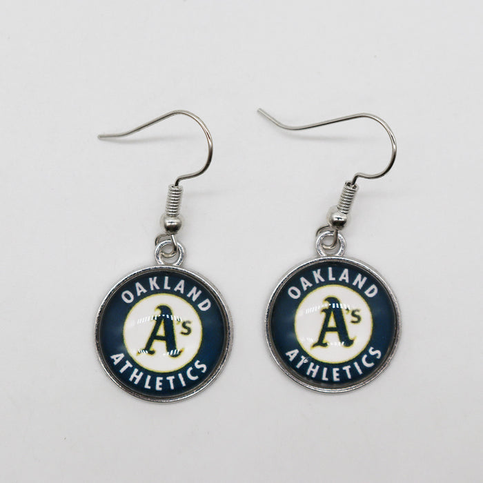 Wholesale Baseball Team Football Team Earrings Pendant Moonlight Gemstone Pendant Sports Earrings