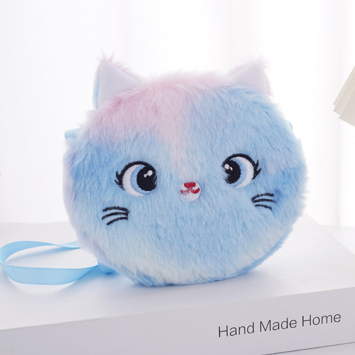 Wholesale Children Plush Crossbody Bag Cat Coin Purse JDC-SD-SM005