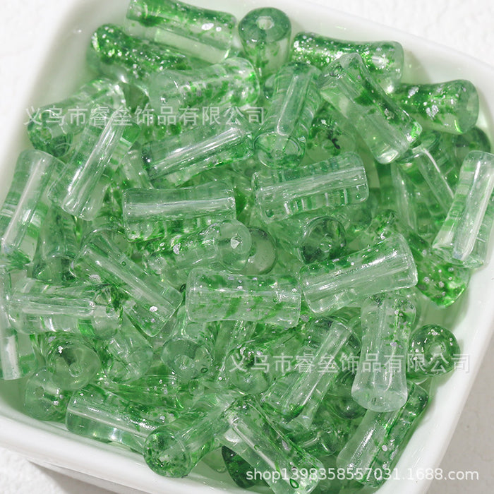 Wholesale 50pcs Bamboo Joint Glass Loose Beads 6mm