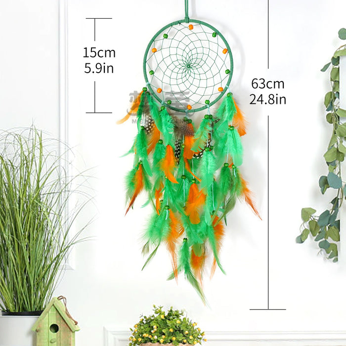 Wholesale Bohemian Style Feather Dreamcatcher Wind Chime Decorative Home Accent MOQ≥2