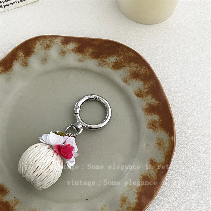 Wholesale Starfish Key Chain Bag Pendant Woven Flower Ball Decorative Accessories