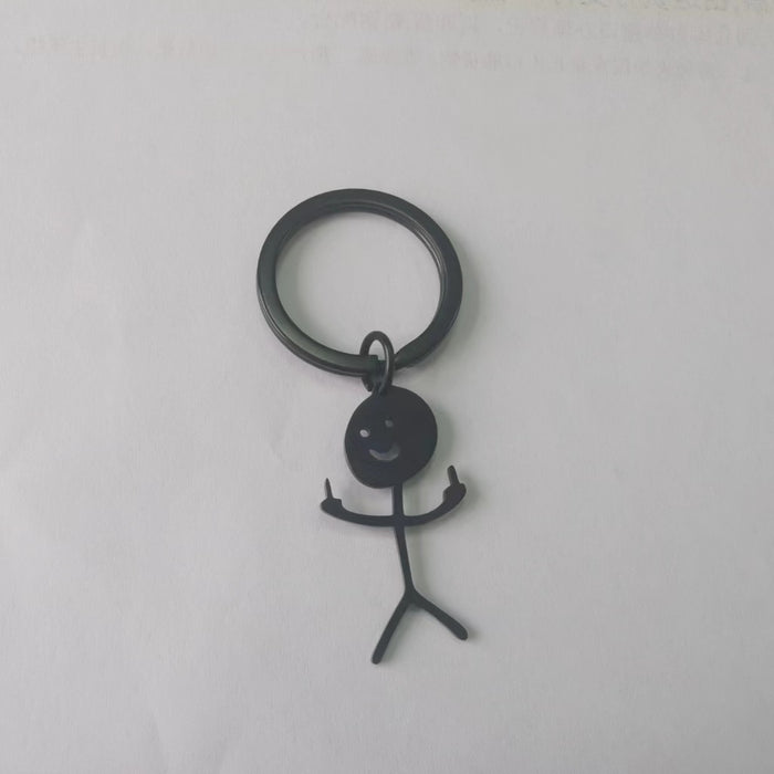 Wholesale Graffiti Middle Finger Character Stainless Steel Necklace JDC-NE-Xinx001
