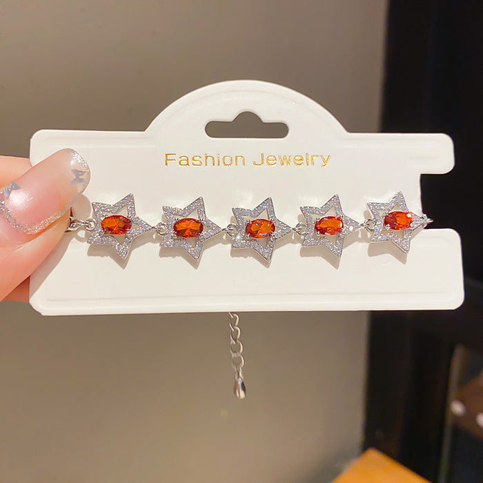 Wholesale Star Hollow Star Bracelet with Zircon Trendy Fashion Accessory